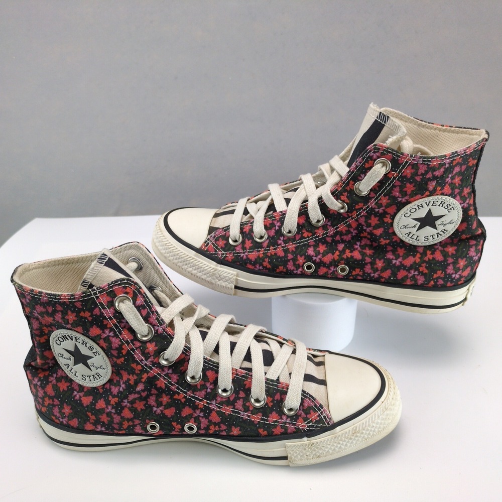 Converse Floral Zebra Twisted Summer Chuck Taylor All Star Sneakers Womens 7.5